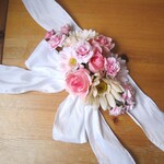 マタニティサッシュベルト。サッシュリボン。マタニティフォト、ニューボーンフォトに。高品質な造花使用。ウェディングやインテリアにも
