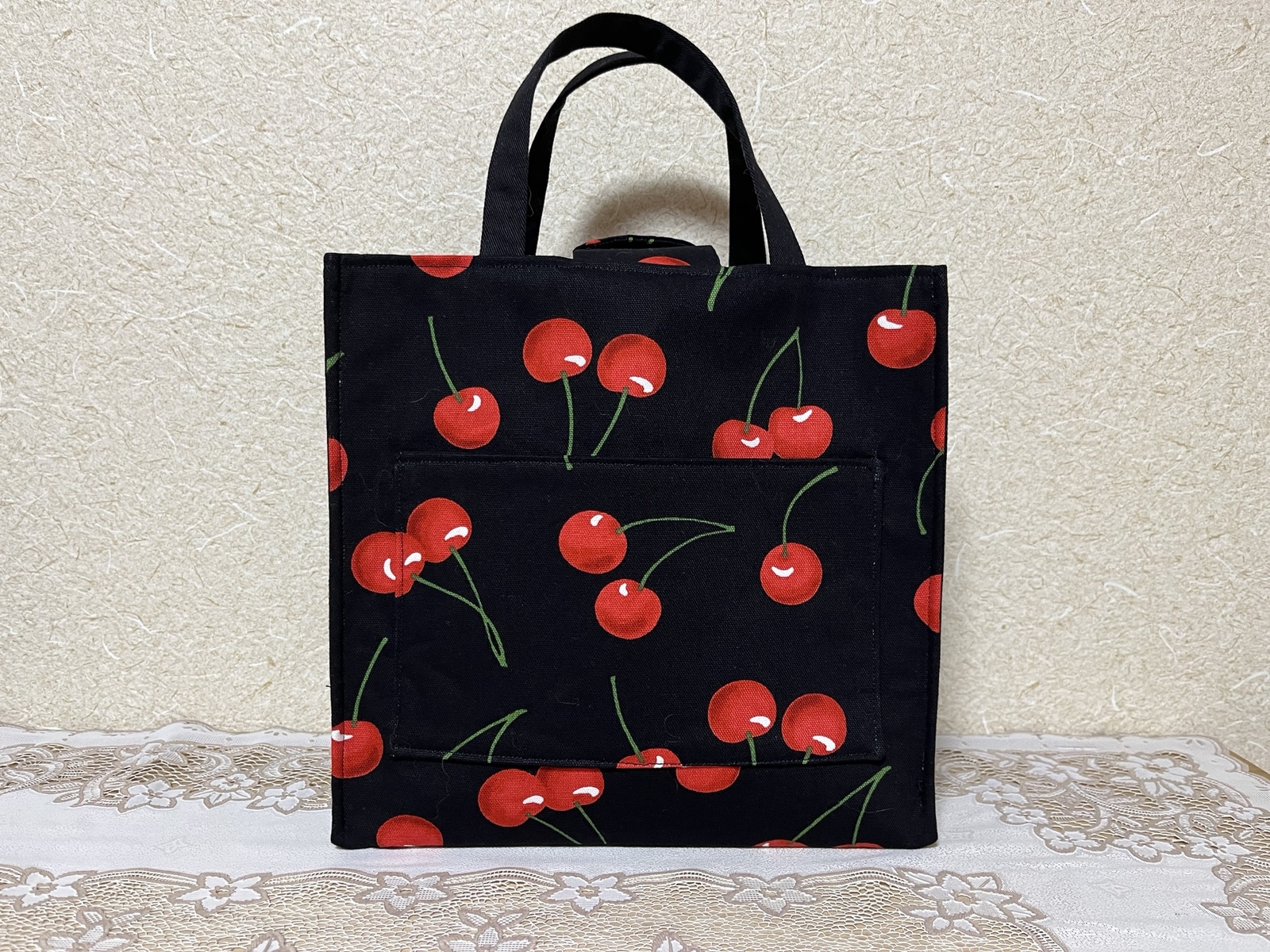 チェリー エコバッグ ハンドメイド（チェリー - エコバッグ・サブ 