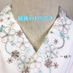 洗える刺繍半衿　チョコミント