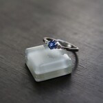 カイヤナイト　6爪２CZリング　SILVER925　