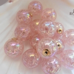 クラッシュパールキャッチ♡~pink~16mm*2ペア*