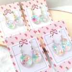 再販×5❤ 子供用 ♪ 虹色 レジン イヤリング アレルギー対応