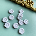 【2コセット】#czech beads#チェコビーズ　flower18㍉ white 白菫色　