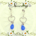 Heart&RoyalBlueピアスorイヤリング