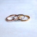 ☆新作☆つけっぱなしOK 錆びないサージカルステンレス【極細 2mm 3color ダイヤカット】リング