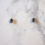 天然石　アイオライトのマーキスカットピアス6×3mm 