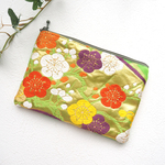 【西陣織】着物帯リメイク✧*ポーチ（梅/縁起もの/一点物/伝統工芸/京都西陣/着物リメイク/御朱印帳入れ/日本のギフト）