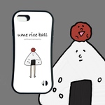 【ゆる部】足が生えた梅おにぎり　スマホケース　グリップケース　iPhoneのみ/ シュール　ゆるいイラスト　ゆるイラスト　おにぎり
