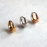 ☆新作☆ワンタッチ つけっぱなしOK 錆びないサージカルステンレス【中折れ 小さめフープ】ピアス