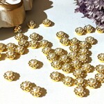 花芯 パール パーツ 8㍉ 20個 CCB ラインストーン フラワー 花 つまみ細工