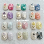 選べる12coler 誕生石色チューリップ ネイルチップ　tulip ♡⃜ ブライダル　ウェディング　結婚式　推し活　♡⃜