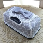 *再販×5*モデルチェンジ*ウェットティッシュケース *ウエットティッシュ*ワイプケース(モロッカン柄・グレー×ホワイト)
