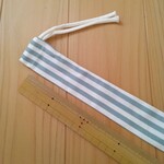 😺ものさし入れ📏くすみブルーストライプ