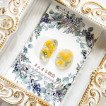  【ミモザドロップ】イエロー ミモザ キャンディー ボタニカル 小ぶり ドライフラワー ミニチュア 押し花 金属アレルギー対応 サージカルステンレス ピアス イヤリング可 大人かわいい 