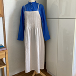 ☆ SALE ハーフリネン　　エプロンワンピース