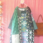 【ミナペルホネン】北欧パッチワーク ワンピース green