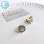 プチピアス スワン グレー 白鳥 夏 金属アレルギー対応 チタン 樹脂ピアス イヤリング 樹脂ノンホール ステンレス