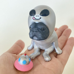 フレンチブルドッグ　はらぺこ宇宙人　【いつもそばにいてくれるフレブルのフィギュア】