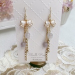 鈴蘭ピアス＊イヤリング　グレーパープル