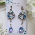 幸せのおまじない　ネモフィラ×something blue🦋ネモフィラのリースブーケ　ピアス/イヤリング