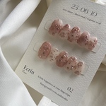 ネイルチップ　春ネイル　お花ネイル　桜ネイル　ピンクネイル　ミラーネイル　サイズオーダー