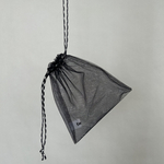 チュール生地のシースルー巾着　see-through〈black〉