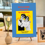 ウェルカムボード【A4・A3・A2パネル】/4色から選べます/アメリカン/レトロ/ポップ/おしゃれ/ネイビー/ブルー/カラフル/韓国