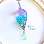 花気球【勿忘草】　ネックレス/ペンダント　雲レジンアクセサリー