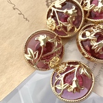 【22mm 2個set】 飾り ボタン ◆1553◆ レトロ アンティーク ヴィンテージ レトロボタン