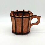 ブナのおしゃれな紙コップホルダー205ml用　マホガニー色