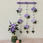 m様オーダー品  ちりめん細工:朝顔の飾り