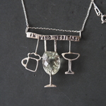 veritas　グリーンクォーツのシルバーネックレス silver925 ◼pivo◼2097
