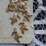 【2粒】11×24mm/ゴールド/バードチャーム