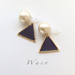 コットンパール×トライアルグル (農紫)   ピアス