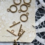 【1set】304ｽﾃﾝﾚｽ/14mm/ゴールド/マンテル