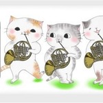 ホルン３匹猫のモバイルバッテリー