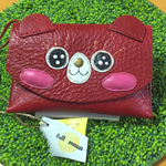 【送料無料】栃木レザーの ぷりっこクマちゃんポーチ
