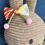 うさぎさんのお耳飾り☆たち耳たれ耳兼用☆人間ヘアゴム☆和柄ヘアゴム