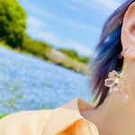 dieci colore ~十色~  (カラー:rosa)桜  アシンメトリー ピアス イヤリング