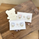 mini bouquet 💐 リバティ ケンジントンローズ ceremony  minibouquet 春色 入園 入学式 卒園式 ヘアアクセサリー ミニブーケ キッズヘアゴム キッズ ベビー