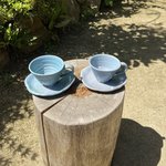 空色コーヒーカップ&ソーサー