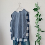 SALE！リネン後ろループボタンタンクトップ