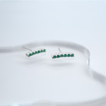 Emerald パヴェ ピアス イヤリング シルバー925