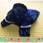 【送料込】花火の甚平【SS～M、DS、DM】