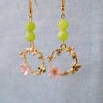 蜂さんリングと天然石のピアス