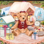 【SALE】黒いたぬき様　動物ステッカー　🐻くまさん