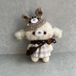 再販　あみぐるみ　＊cocoa＊　りす帽子のわんこ♪