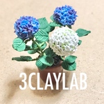 ☆送料無料☆ずっと一緒だよ/紫、青マーブル＋白　紫陽花
