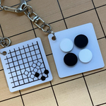詰碁キーホルダー　パールホワイト（1）