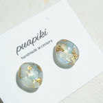 アクアマリンのシンプルデザインイヤリング/ピアス　〖天然石〗𓇠 - design -